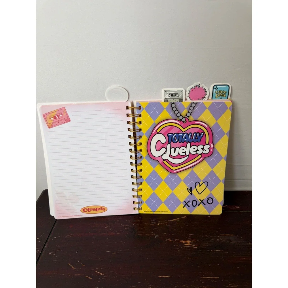 Y2K Clueless Notebook Spiral Journal 90s Graphic Pink One Size